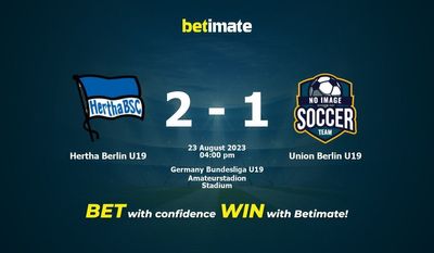 Prognóstico, Odds e Dicas de Apostas Hertha Berlin U19 vs Union Berlin U19 23/08/2023