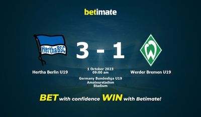 Hertha Berlim U19 vs Werder Bremen U19 Prognóstico, Odds e Dicas de Apostas 01/10/2023