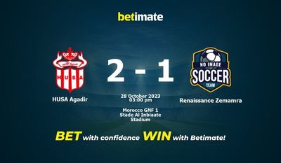 HUSA Agadir x Renaissance Zemamra Prognóstico, Odds e Dicas de Apostas 28/10/2023
