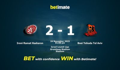 Ironi Ramat Hasharon vs Bnei Yehuda Tel Aviv Prognóstico, Odds e Dicas de Apostas 24/11/2023