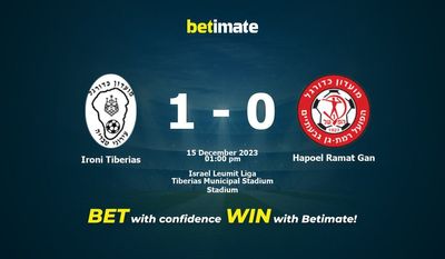 Ironi Tiberias vs Hapoel Ramat Gan Predição, probabilidades e amp; Dicas de Apostas 15/12/2023