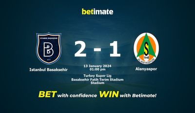 Istanbul Basaksehir x Alanyaspor Prognóstico, Odds e Dicas de Apostas 13/01/2024