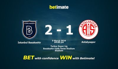 Istanbul Basaksehir vs Antalyaspor Prognóstico, Odds e Dicas de Apostas 03/09/2024