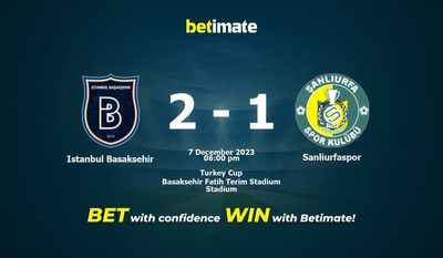Istanbul Basaksehir vs Sanliurfaspor Prognóstico, Odds e Dicas de Apostas 12/07/2023