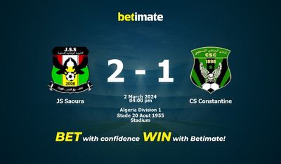 JS Saoura vs CS Constantine Prognóstico, Odds e Dicas de Apostas 03/02/2024
