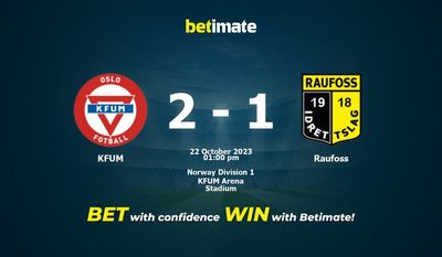 Prognóstico, Odds e Dicas de Apostas KFUM vs Raufoss 22/10/2023