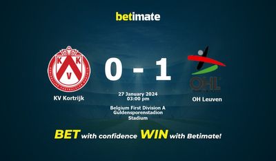 KV Kortrijk vs OH Leuven Prognóstico, Odds e Dicas de Apostas 27/01/2024