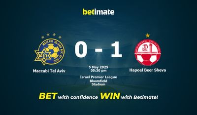 Palpite, probabilidades e dicas de apostas para Maccabi Tel Aviv x Hapoel Beer Sheva - 05/05/2025