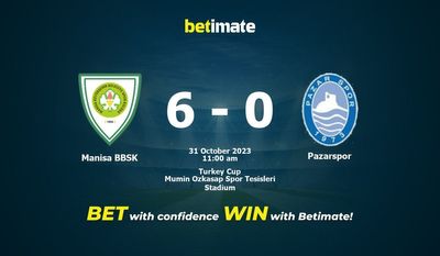 Manisa BBSK vs Pazarspor Prognóstico, Odds e Dicas de Apostas 31/10/2023