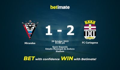Mirandes vs FC Cartagena Prognóstico, Odds e Dicas de Apostas 29/10/2023