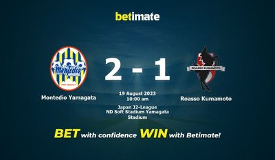 Prognóstico, Odds e Dicas de Apostas Montedio Yamagata x Roasso Kumamoto 19/08/2023