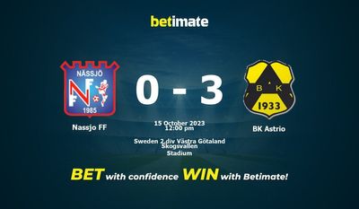 Nassjo FF vs BK Astrio Prognóstico, Odds e Dicas de Apostas 15/10/2023