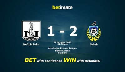 Prognóstico, Odds e Dicas de Apostas Neftchi Baku x Sabah 29/10/2023