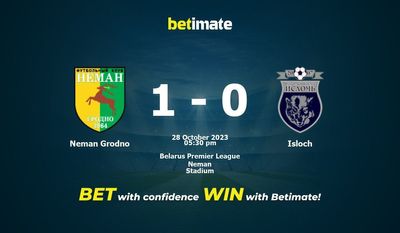 Prognóstico, Odds e Dicas de Apostas Neman Grodno x Isloch 28/10/2023