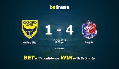 Palpite, probabilidades e dicas de apostas para Oxford United x Port FC - 13/07/2025