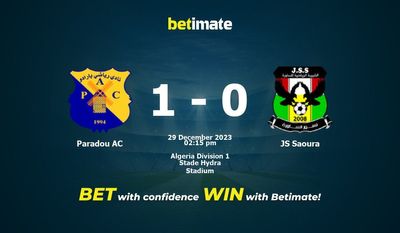 Paradou AC vs JS Saoura Prognóstico, Odds e Dicas de Apostas 29/12/2023