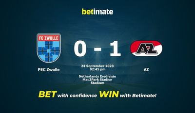 Prognóstico, Odds e Dicas de Apostas PEC Zwolle x AZ 24/09/2023