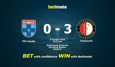 PEC Zwolle x Feyenoord Prognóstico, Odds e Dicas de Apostas 10/08/2023
