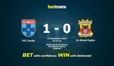 PEC Zwolle vs Go Ahead Eagles Prognóstico, Odds e Dicas de Apostas 17/09/2023