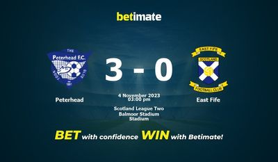 Peterhead vs East Fife Prognóstico, Odds e Dicas de Apostas 11/04/2023