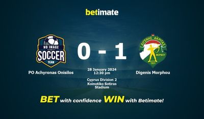 PO Achyronas Onisilos vs Digenis Morphou Prognóstico, Odds e Dicas de Apostas 28/01/2024