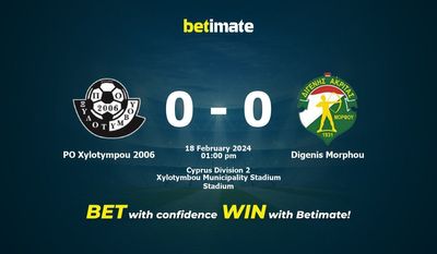 PO Xylotympou 2006 vs Digenis Morphou Prognóstico, Odds e Dicas de Apostas 18/02/2024