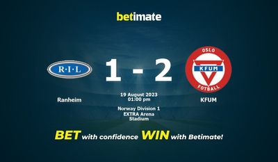 Prognóstico, Odds e Dicas de Apostas Ranheim vs KFUM 19/08/2023