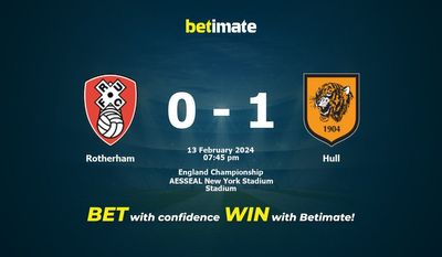 Prognóstico, Odds e Dicas de Apostas Rotherham x Hull 13/02/2024