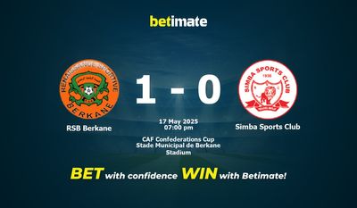 Palpite, probabilidades e dicas de apostas para RSB Berkane x Simba Sports Club - 17/05/2025