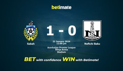 Sabah x Neftchi Baku Prognóstico, Odds e Dicas de Apostas 21/01/2024