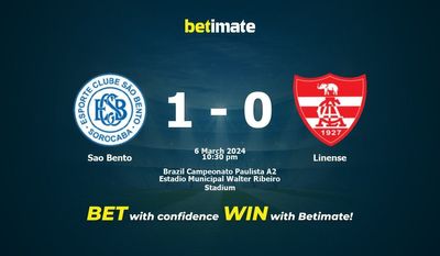 São Bento x Linense Prognóstico, Odds e Dicas de Apostas 03/06/2024
