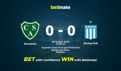 Prognóstico, Odds e Dicas de Apostas Sarmiento x Racing Club 20/10/2023