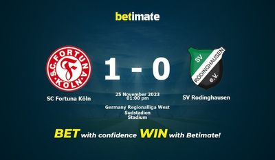SC Fortuna Köln x SV Rodinghausen Prognóstico, Odds e Dicas de Apostas 25/11/2023
