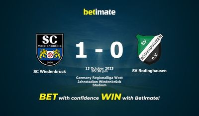 SC Wiedenbruck x SV Rodinghausen Prognóstico, Odds e Dicas de Apostas 13/10/2023
