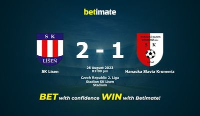 SK Lisen vs Hanacka Slavia Kromeriz Prognóstico, Odds e Dicas de Apostas 26/08/2023
