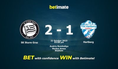 SK Sturm Graz x Hartberg Prognóstico, Odds e Dicas de Apostas 21/10/2023