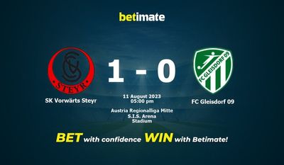 SK Vorwärts Steyr vs FC Gleisdorf 09 Prognóstico, Odds e Dicas de Apostas 08/11/2023