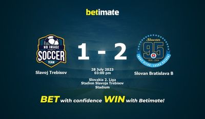Slavoj Trebisov vs Slovan Bratislava B Prognóstico, Odds e Dicas de Apostas 28/07/2023