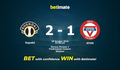 Prognóstico, Odds e Dicas de Apostas Sogndal x KFUM 28/10/2023