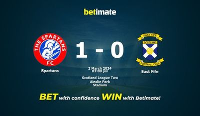 Spartans x East Fife Prognóstico, Odds e Dicas de Apostas 03/02/2024