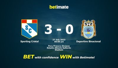 Prognóstico, Odds e Dicas de Apostas Sporting Cristal x Deportivo Binacional 27/07/2023