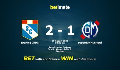 Sporting Cristal vs Deportivo Municipal Prediction, Odds & Betting Tips 08/20/2023