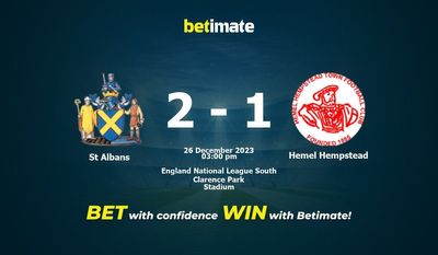 St Albans x Hemel Hempstead Prognóstico, Odds e Dicas de Apostas 26/12/2023