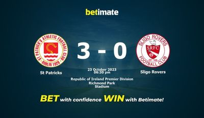 St Patricks vs Sligo Rovers Prognóstico, Odds e Dicas de Apostas 23/10/2023