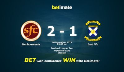 Stenhousemuir x East Fife Prognóstico, Odds e Dicas de Apostas 16/12/2023