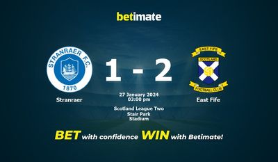 Stranraer vs East Fife Prognóstico, Odds e Dicas de Apostas 27/01/2024