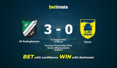 Prognóstico, Odds e Dicas de Apostas SV Rodinghausen x Duren 12/08/2023