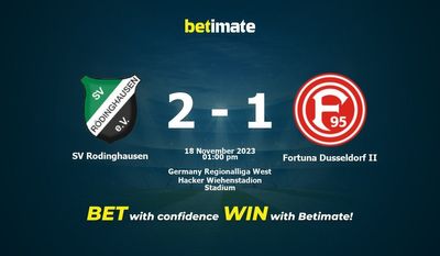 SV Rodinghausen vs Fortuna Dusseldorf II Prognóstico, Odds e Dicas de Apostas 18/11/2023