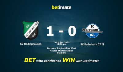 SV Rodinghausen vs SC Paderborn 07 II Prognóstico, Odds e Dicas de Apostas 10/07/2023