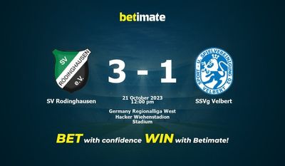 SV Rodinghausen vs SSVg Velbert Prognóstico, Odds e Dicas de Apostas 21/10/2023